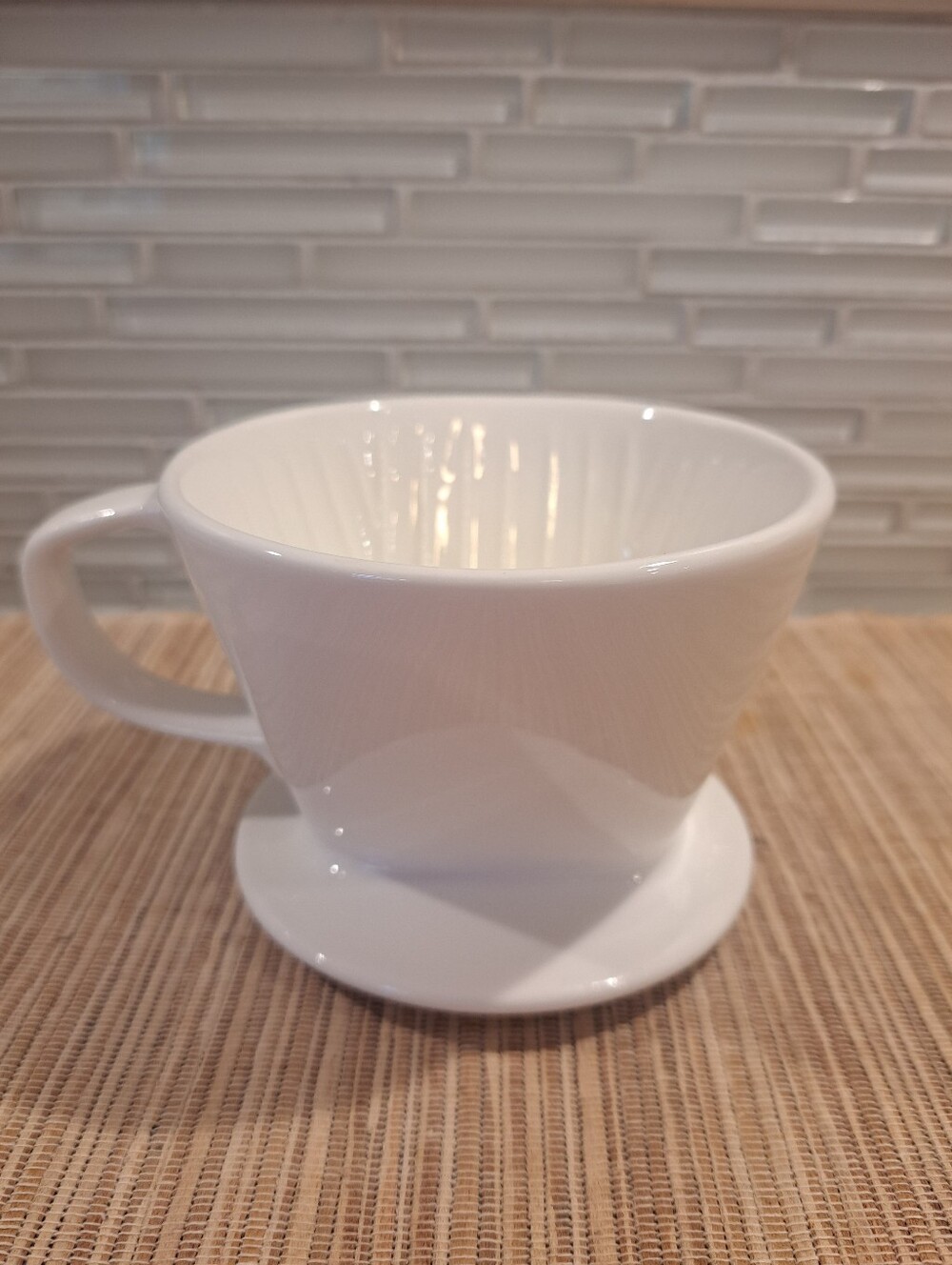 White Porcelain Ceramic #2 Pour Over Coffee Dripper Manual Filter Cone Maker Mug